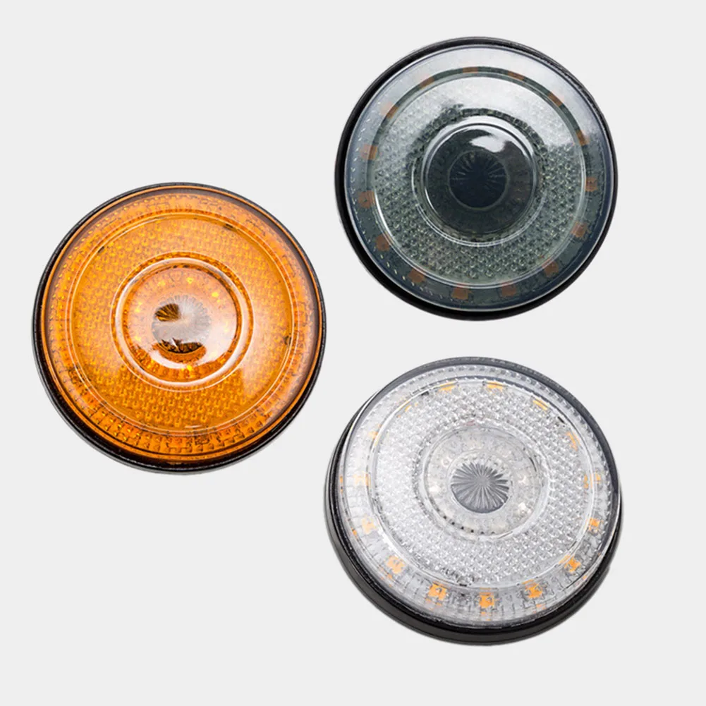 Car Lights 24 LED Car Truck Trailer Rear Tail Brake Stop Marker Light Indicator Turn Singal Light Lamp Round Reflector
