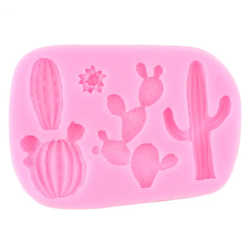 Cactus Plant Silicone Molds DIY Chocolate Candy Polymer Clay Cookie Baking Cupcake Topper Fondant Cake Decorating Tools