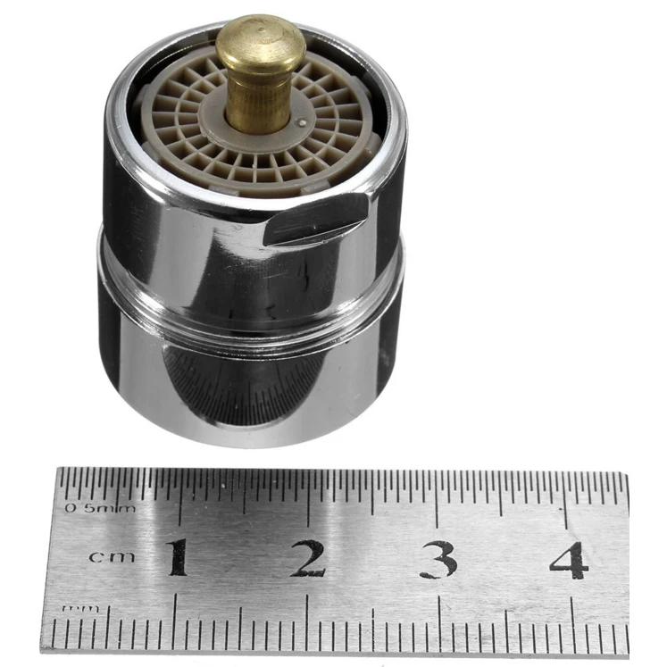 1Pcs 23.6mm Brass One Touch Control Faucet Aerator Water Saving Tap Aerator Valve Male Thread Bubbler Purifier Stop Water Parts