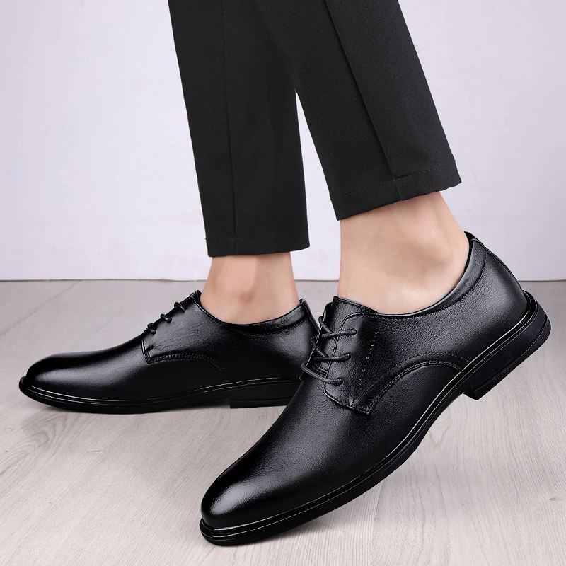 Herren Lederschuhe Frühling Business Kleid Schuhe Mode koreanische spitze weiche Sohle Freizeit schuhe Jugend party vielseitige Gezeiten schuhe