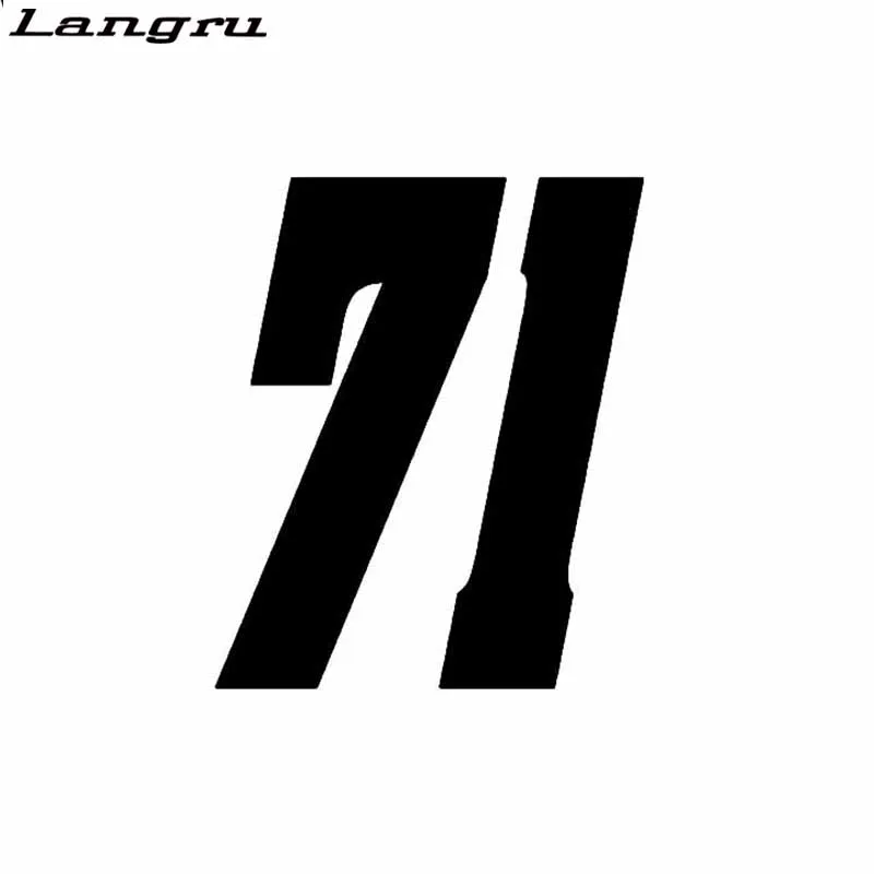 

Langru 11.6CM*14CM Fashion Number 71 Vinyl Car Sticker Decoration Motorcycle Decal Accessories Jdm