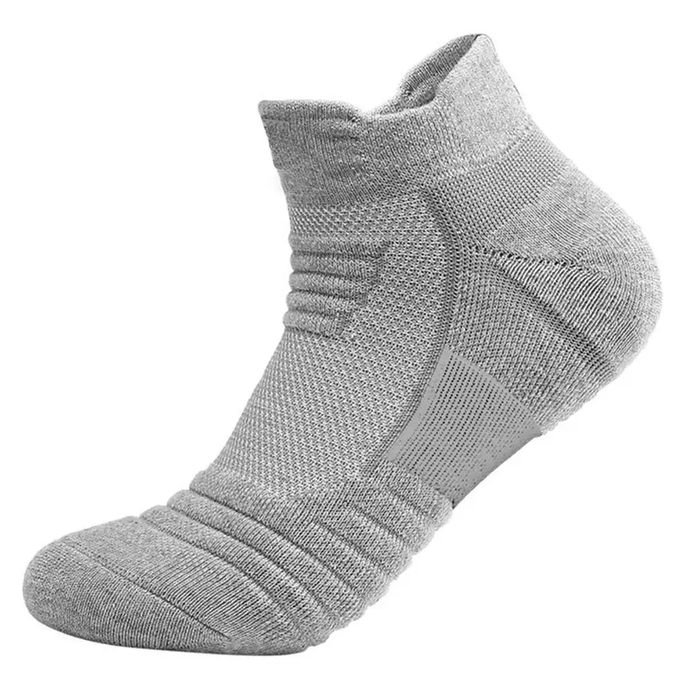 Breathable Sport Short Socks Solid Color Thicken Men Running Football Basketball Socks Elastic Sport Socki Male Cotton Socks