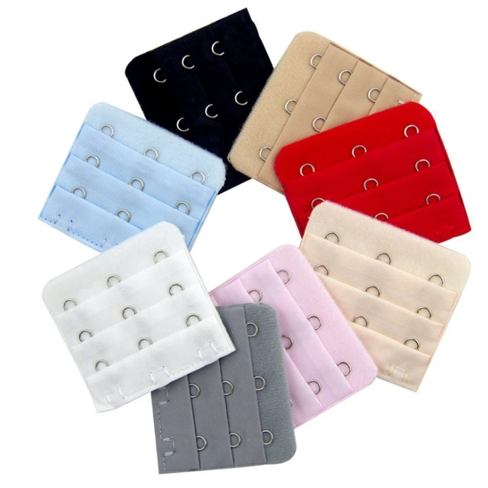 10PCS Bra Extenders สายรัด 3 ตะขอ 2 แถวผู้หญิง Intimates ยาว Bra Hook Extenders Bra Intimates อุปกรณ์เสริม