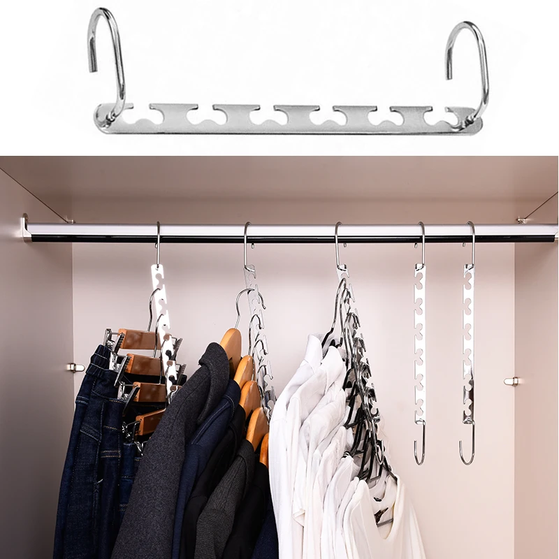 

Closet Organizer Magic Clothes Hangers Hanging Metal Cloth Closet Hanger Shirts Tidy Space Saving Organizer Hangers for Clothes