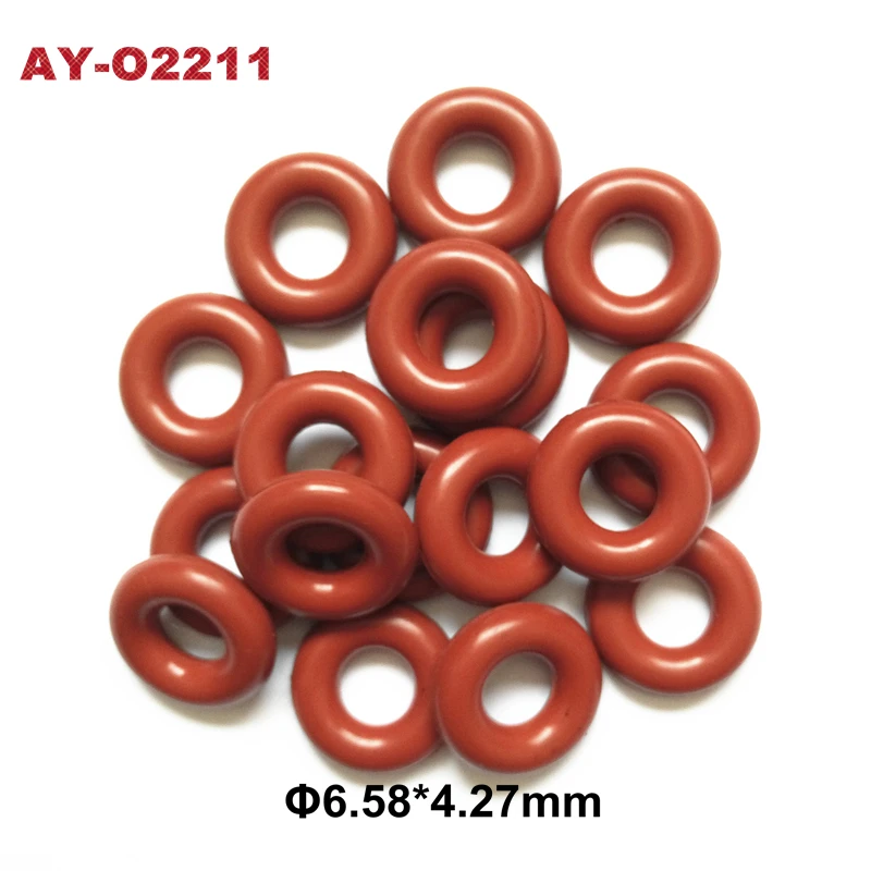 2000pcs fuel  injector upper oring 6.58*4.27mm Rubber oring seals green color