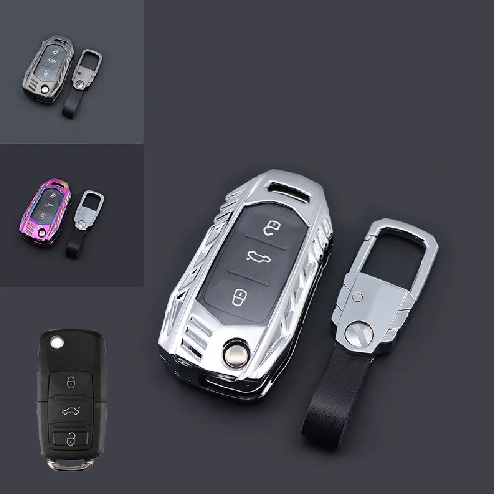 

Zinc Alloy Remote Start Car Key Fob Cover Case Shell Auto Accessories For Volkswagen VW Golf GTI R32 Jetta Polo Beetle 2002-2018