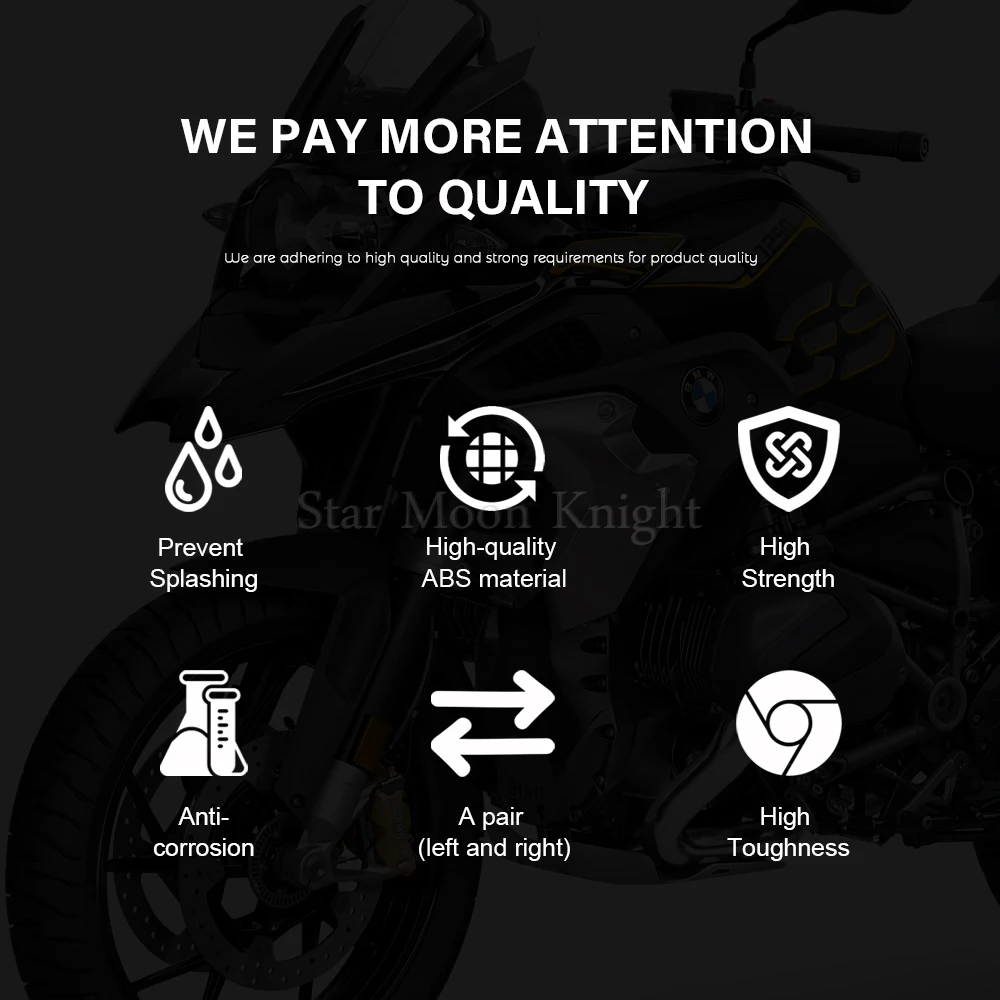 Rear Wheel Mudsling Inner Fender Mudguard Extension Splash Guard Pillion Footrest Holder For BMW R1200GS R1250GS LC Adventure