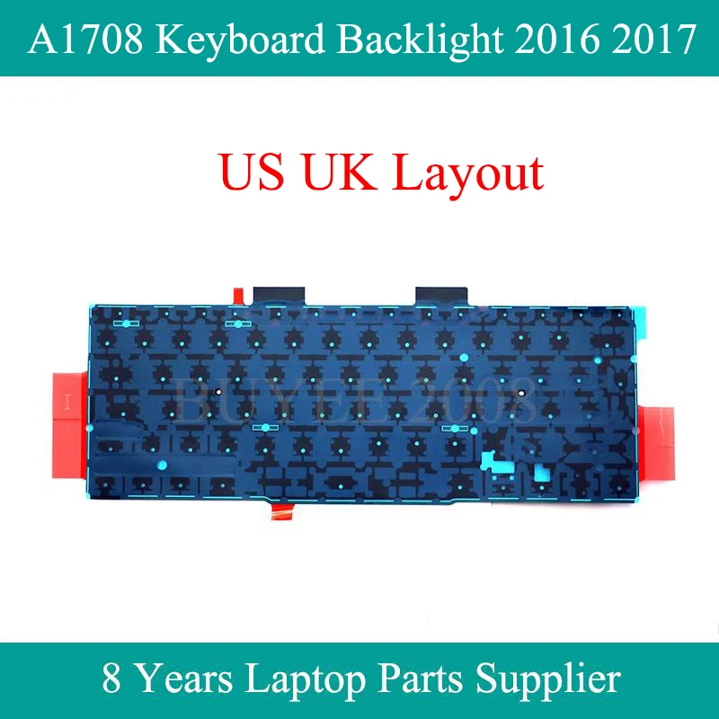 

New Laptop A1708 Keyboard Backlight English 2016 2017 For Macbook Pro 13.3" US UK Layout A1708 Keyboards Backlit Small Big Enter