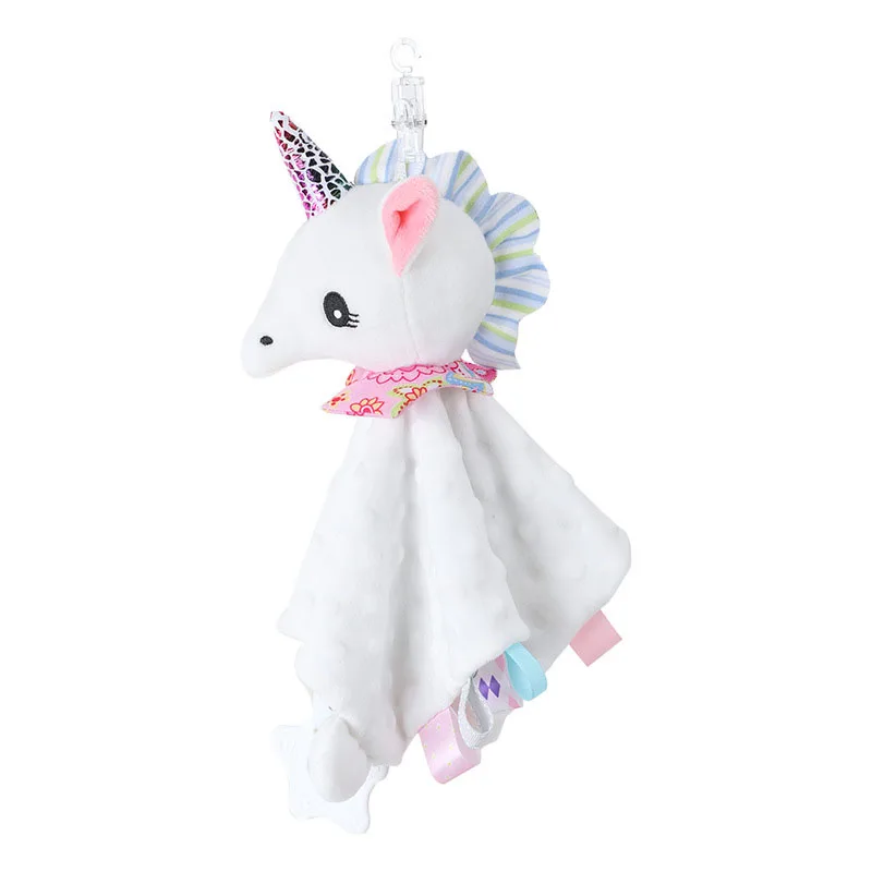 Manta de animales de peluche para bebé recién nacido, toalla de felpa, etiqueta de seguridad, regalo de Baby Shower, cómodo, conejito, calma,