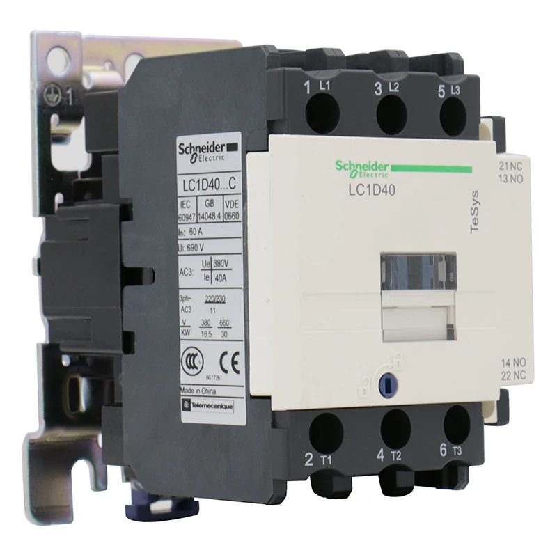 Schneider electric TeSys D 3-ploe contactors-Motor control   category AC-3  LC1D40*7C   AC24V-380V  40A 50/60HZ