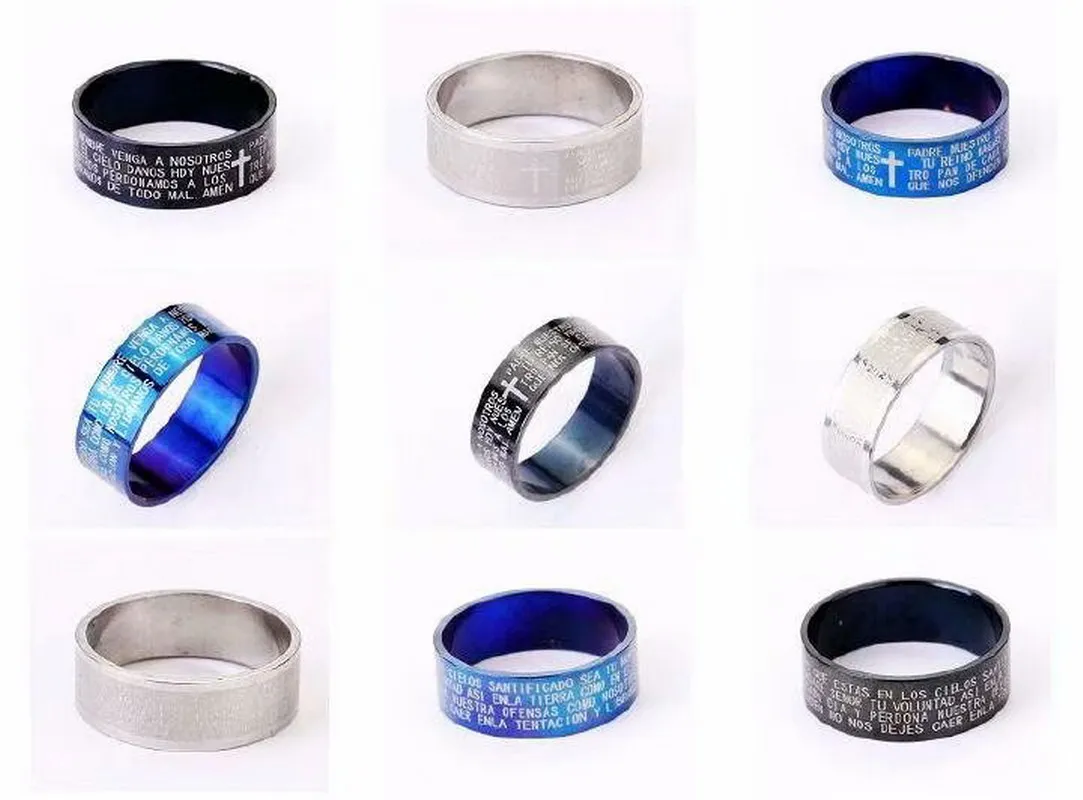 

100 pcs Stainless Steel Retro Punk Fashion Personality Men's and Women's Mixed Ring size