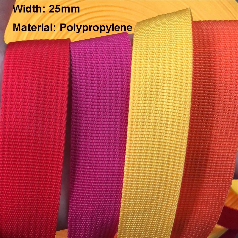 

57 Colors 100 Yards/Roll 25mm Polypropylene Webbing Ribbon For Bag Belt Backpack Strap DIY Sewing Dog Pet Collar Leash Harness