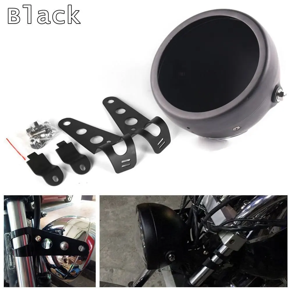 Universal Motorcycle 5.75 Inch Universal LED Round Headlight High Low Beam With Housing Bracket for Harley Honda Yamaha