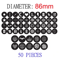 86mm Gobo Kits Live Photography Partner Projection Shadow Pattern Props Magazine Theme spotlight mount 19\26\36°  B size gobos