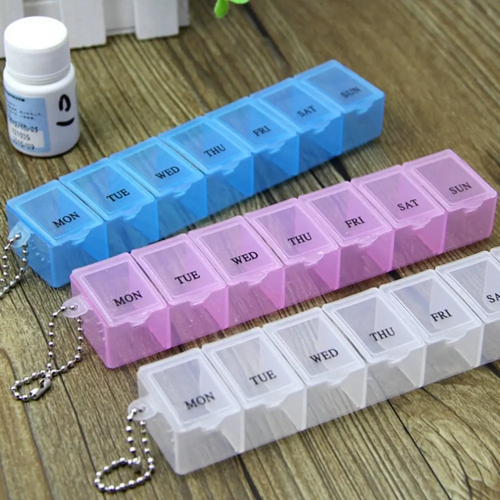 3 Màu 7 Ngày Hàng Tuần Gối Hộp Đựng Thuốc Giá Đỡ Máy Tính Bảng Sắp Xếp Lưu Trữ Hộp Đựng Ốp Lưng Hộp Đựng Thuốc Bộ Chia