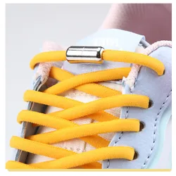 Elastic No Tie Shoelaces Semicircle Shoe Laces For Kids and Adult Sneakers Shoelace Quick Lazy Metal Lock Laces Shoe Strings