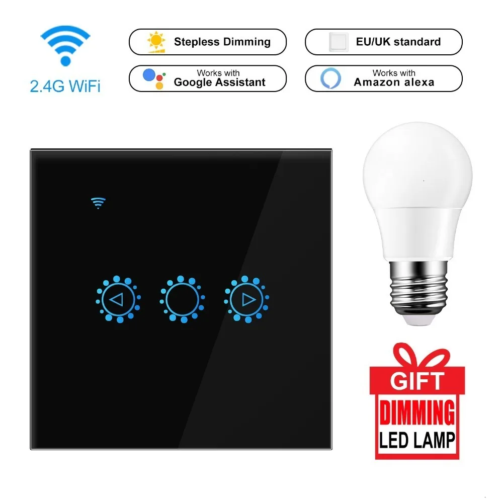 Led Dimmer 220V/110V Ewelink Wifi Dimmer Switch Smart Touch light switch Bulb Dimmer work With  Alexa Google Assistant