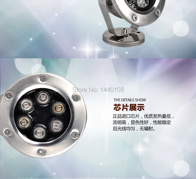 3W 5w 6w LED Underwater Light For Swimming Pool Or Fountain, Single Color, Stainless Steel IP 68 Protection.10pcs/lot