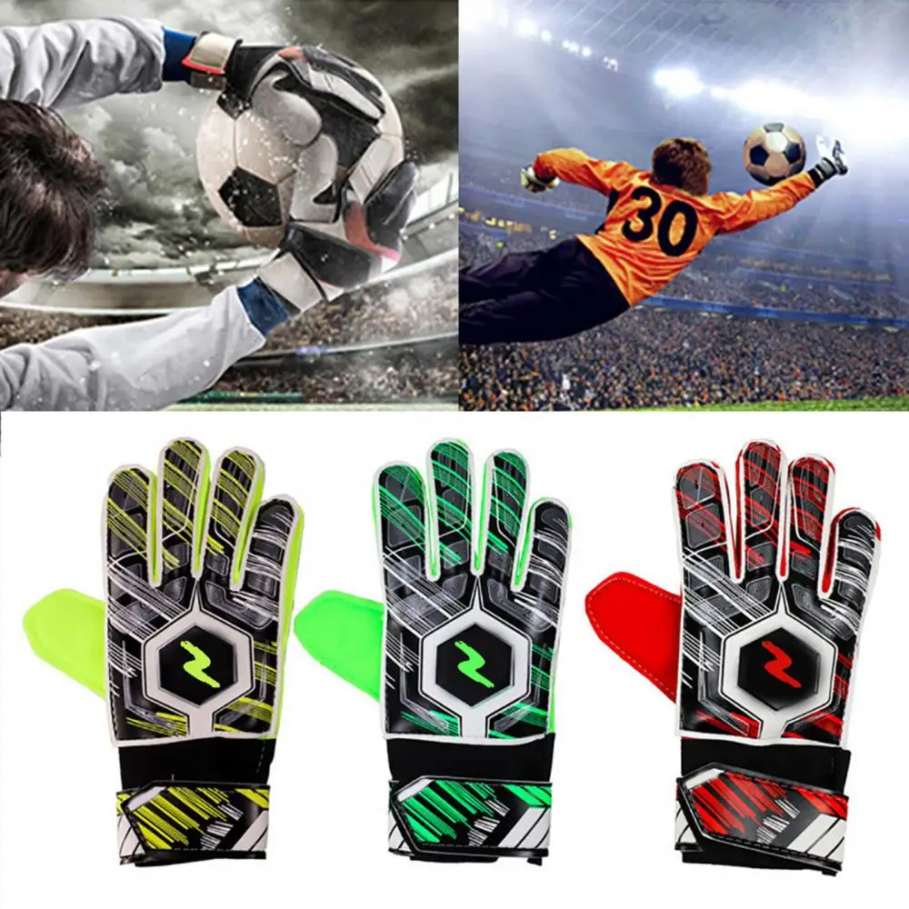 30% Hot Sale Adult Kids Football Soccer Goalkeeper Goalie Full Finger Hand Gloves for Football Soccer Goalkeeper