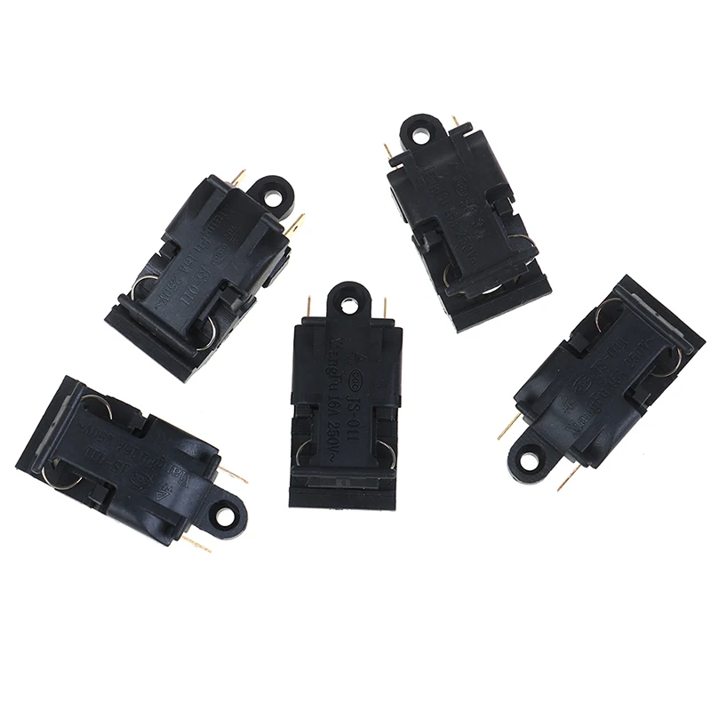 5pcs Universal Kettle Switch 16A Boiler Thermostat Switch Electric Kettle Steam Pressure Jump Switch Black Color