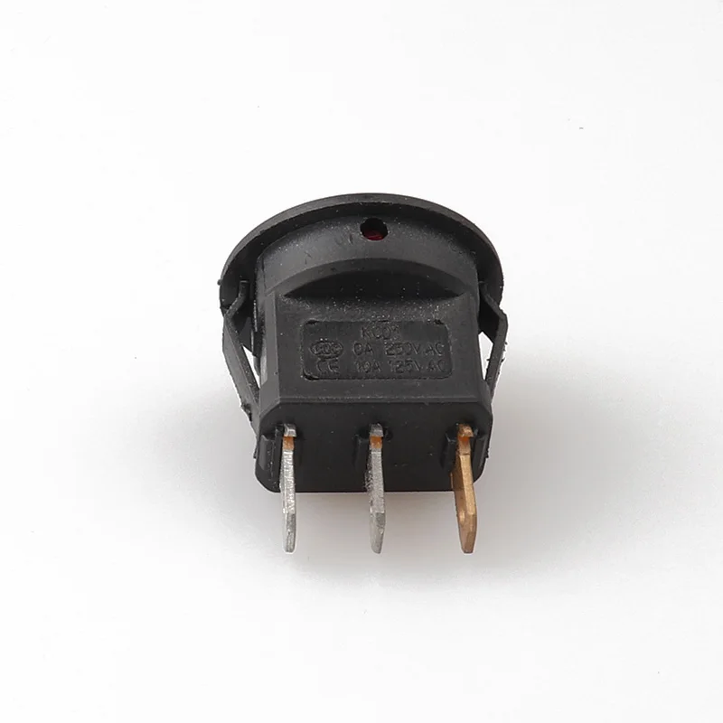 KCD2-101ND 5 Warna LED 3 Pin SPST Perahu Switch I/O Snap-In Rocker Posisi Switch