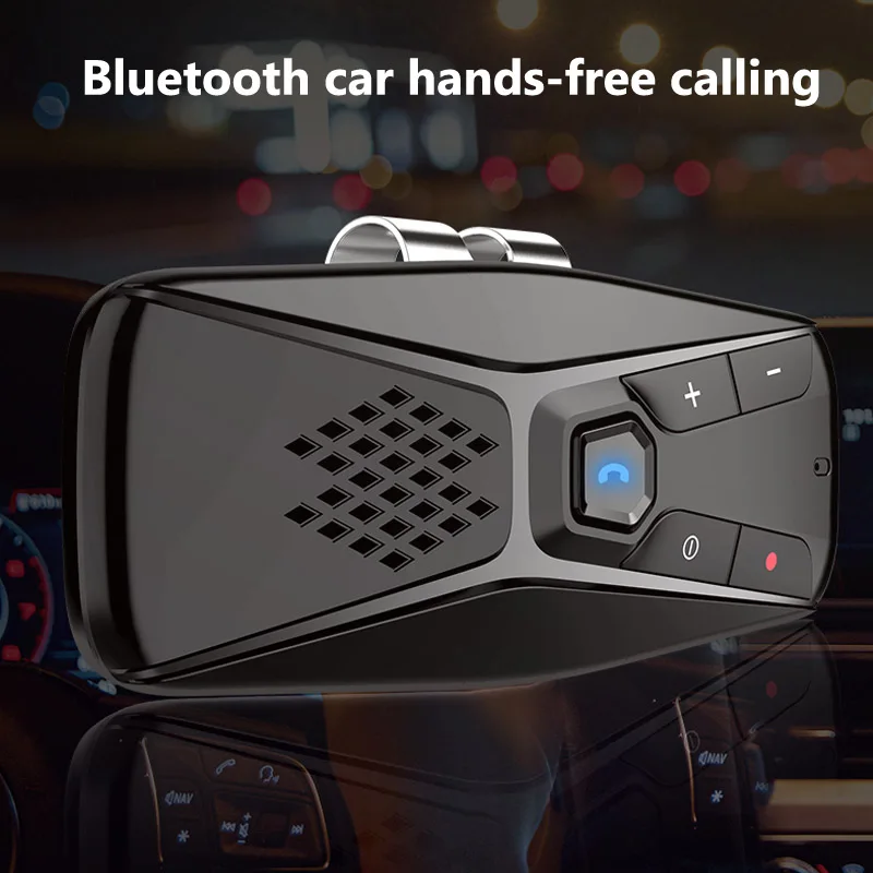 JaJaBor Bluetooth Car Kit Handsfree Speakerphone Wireless with Microphone Bluetooth 5.0 Automatic Shut Down and Auto Connect