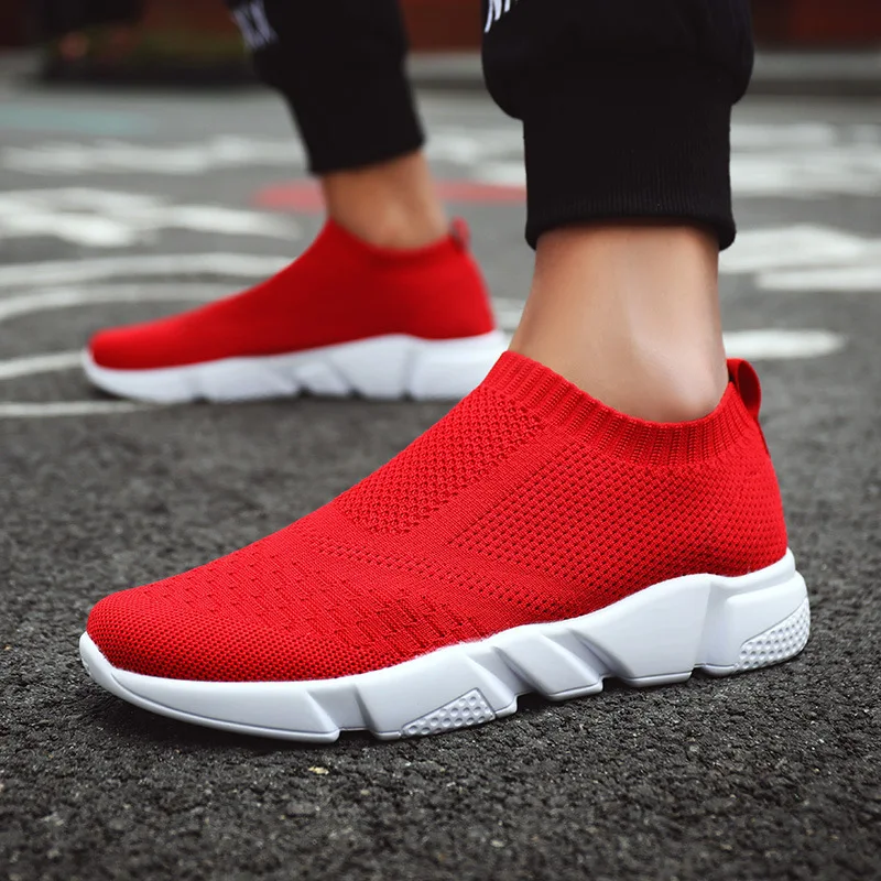 Men Casual Shoes Summer Brand Men Shoes Men Sneakers Fabric Flats Mesh Slip On Loafers Breathable Plus Big Size  Soft New