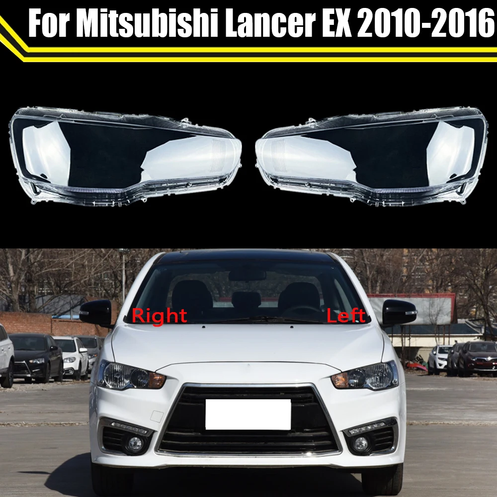 For Mitsubishi Lancer EX 2010 ~ 2016 Headlamp Cover Lamp Shade Lamp Headlight Shell Lens Plexiglass Replace Original Lampshade