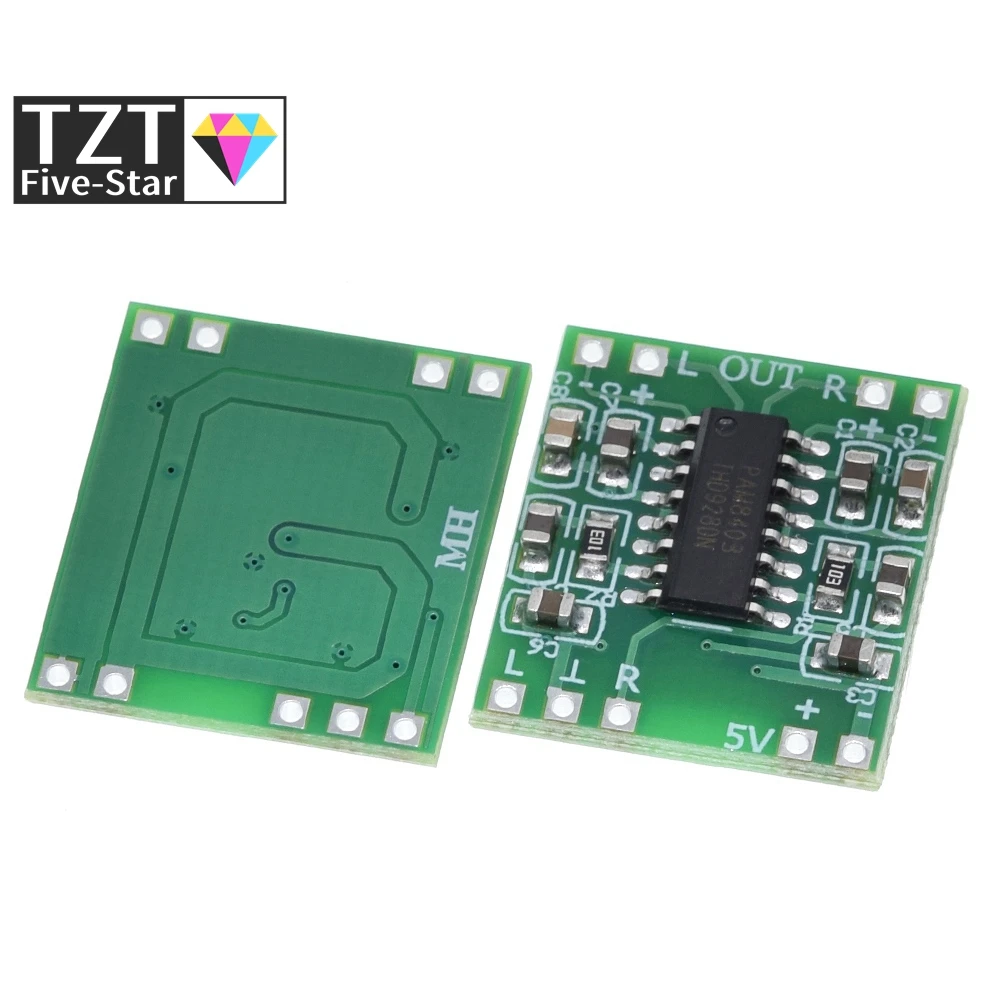 PAM8403 Modul Digitale Leistungsverstärkerplatine Miniatur Klasse D Leistungsverstärkerplatine 2 * 3 W Hochleistungs-2,5 ~ 5 V USB-Stromversorgung – Detail 4