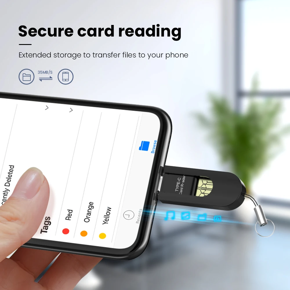Lector de tarjetas USB 3,0 de alta velocidad, adaptador Micro SD, TF, micro-sd, OTG, para teléfono, USB-C