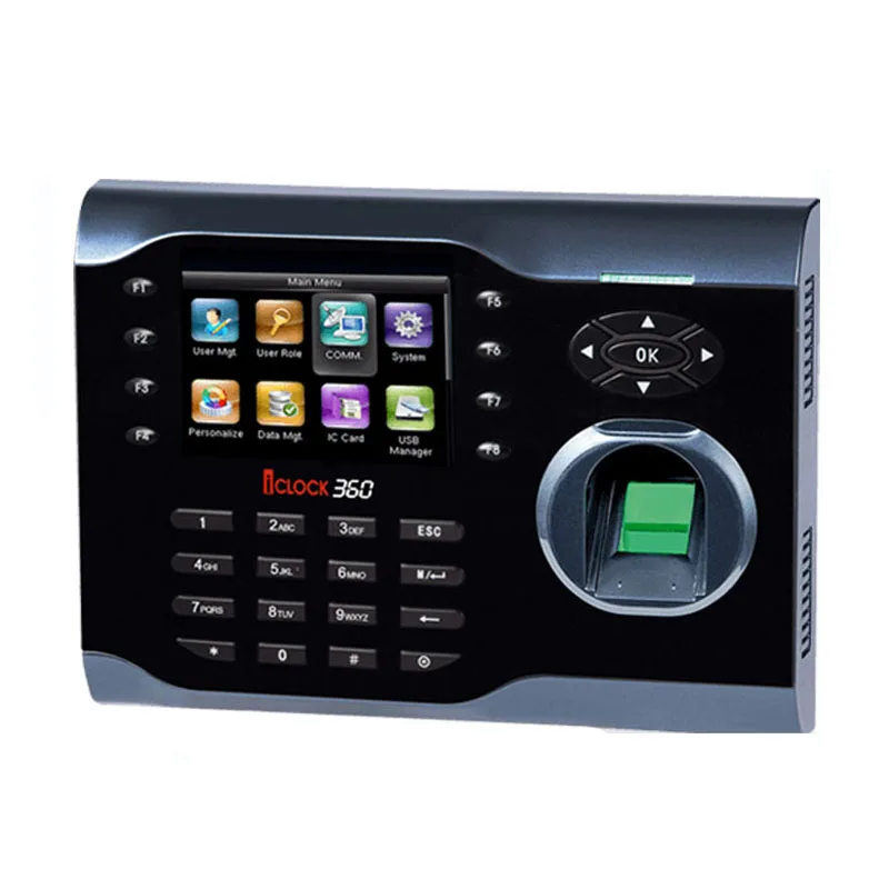 ZK Iclock360 Speed TCP/IP Biometric Fingerprint Time Attendance  Recorder  Linux System 3 Inch Color Screen Time Clock