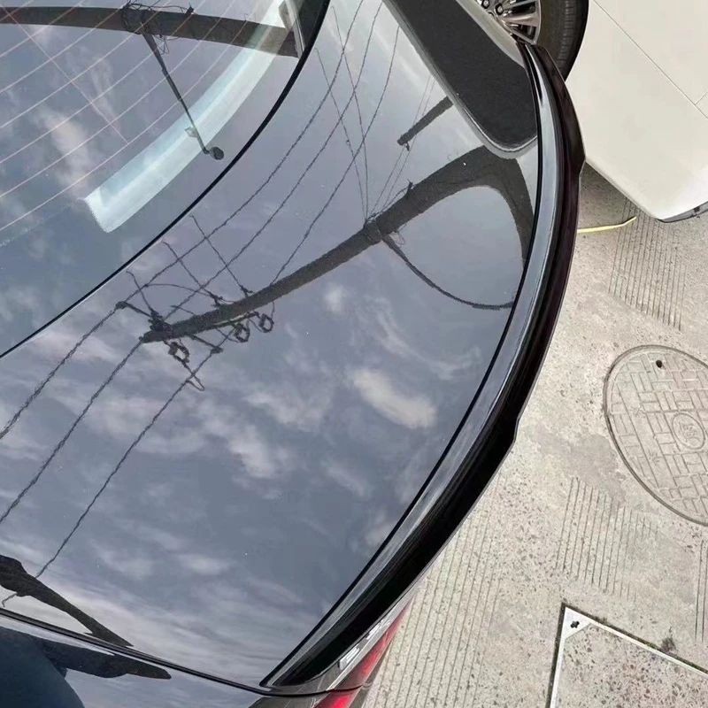 Becquet de coffre arrière de voiture, séparateur de lèvre d'aile, garniture ABS en Fiber de carbone pour mercedes-benz 2016 – 2021 W213 E260 E300 E63S, accessoires