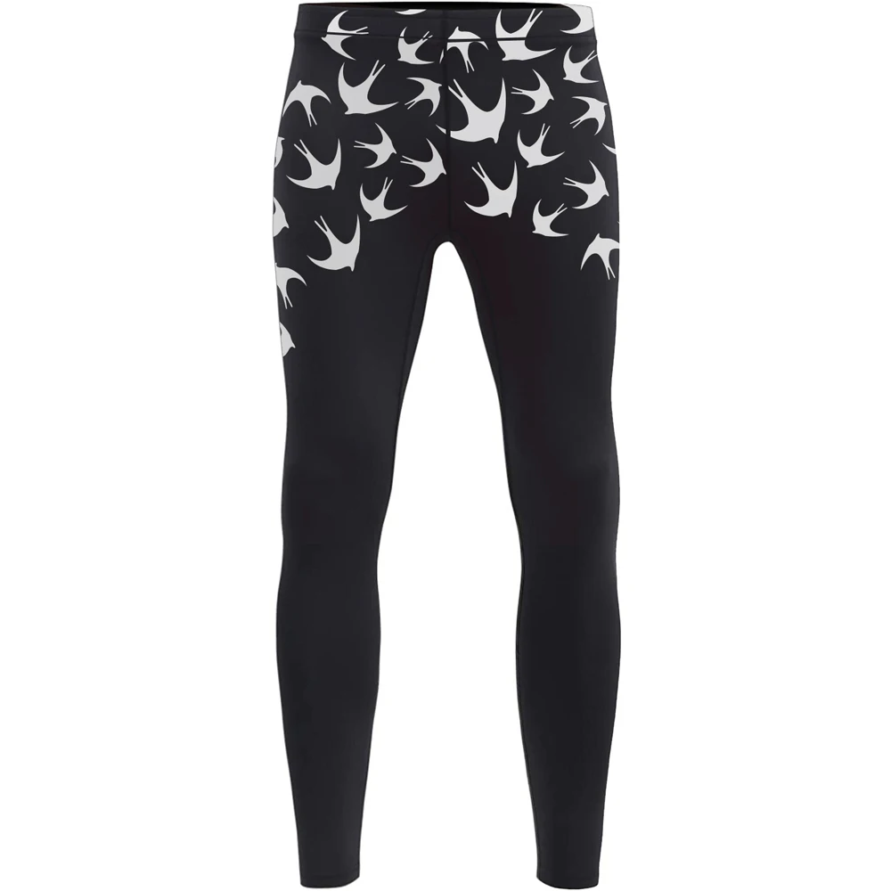 Custom Men's Swallow Sports Workout Pants Bjj Spats Running Tights Pants Compression Running Pants