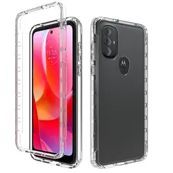 For Moto G Pure Case,Crystal Clear 2 in 1 Shockproof Cases Hard Bumper Soft TPU Protective Cover for Motorola G Power 2022 Cover