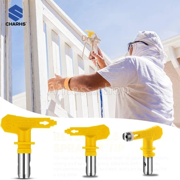 Puntas de pulverizador sin aire, pistola de pulverización de pintura sin aire, juntas y punta amarilla, piezas de máquina de pulverización, 109/209/309/409/509