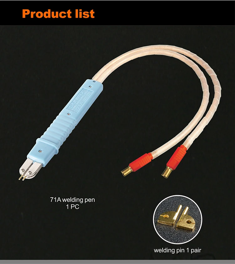 Sunkko, caneta de solda quadrada de 16 baterias, pulso de soldagem de ponto 0-500a, acessórios de máquina de solda de ponto 0.2mm, folha de níquel