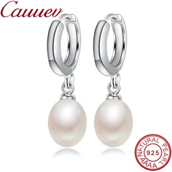 Genuine Natural freshPearl Dangle Earrings Pearl Jewelry with 925 Sterling Silver earrings earrings for women Drop Earrings gift