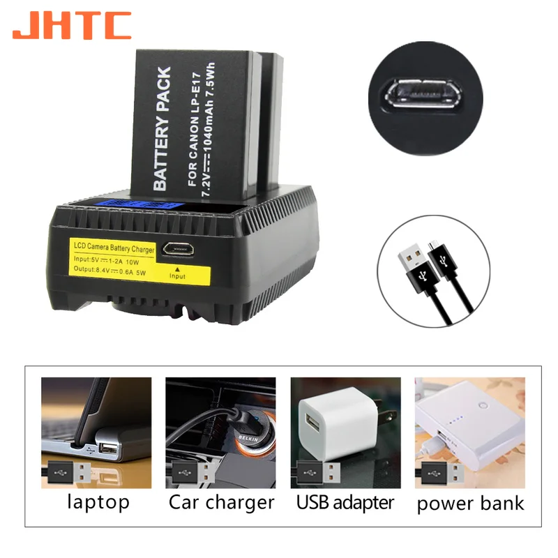LP-E17 LPE17 cargador de batería para cámaras Canon EOS 750D 760D T6i T6s M3 Kiss X8i 8000D LP E17 cargador de batería