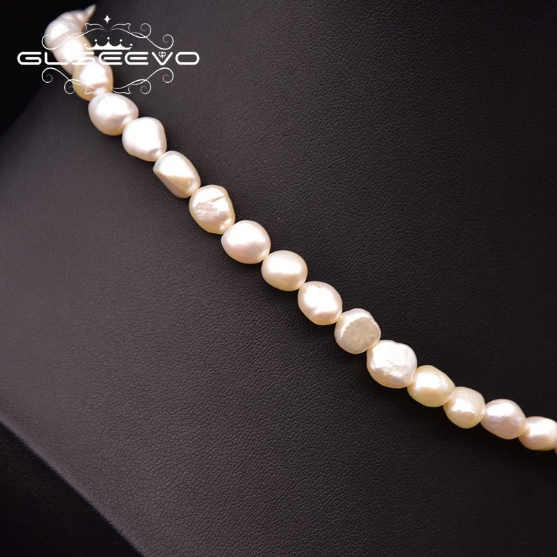 GLSEEVO Natural Freshwater Pearl Adjustable Amethyst Necklace Women\'s Wedding Sweater Chain Luxury Jewelry GN0296