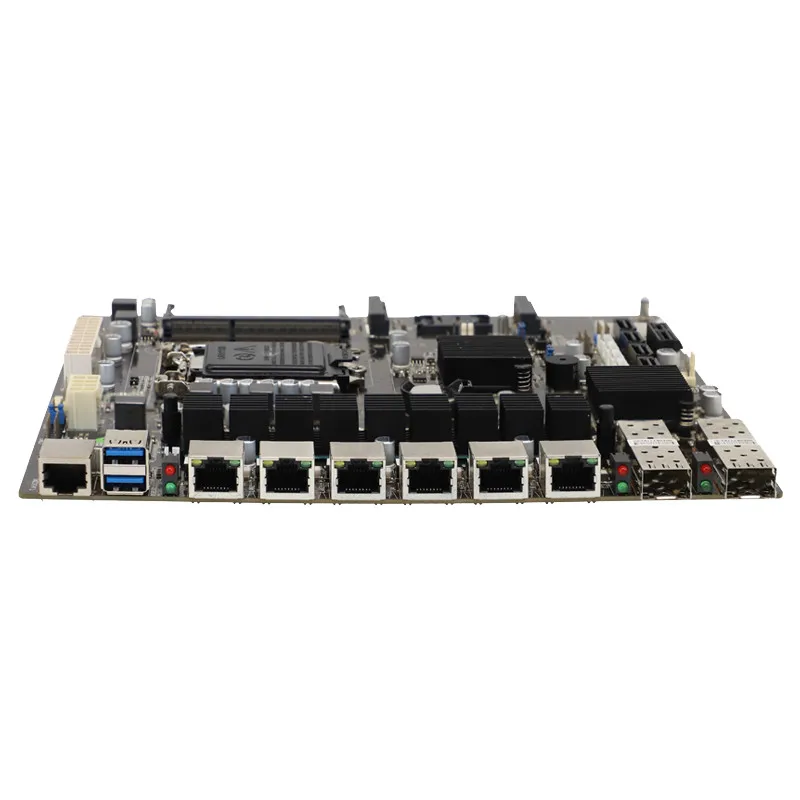 

B85 optical port soft routing motherboard industrial computer motherboard large enterprise router 6-port Gigabit dual 10 Gigabit