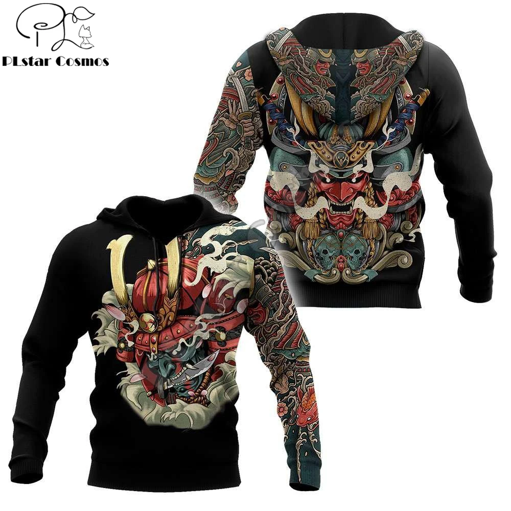 

PLstar Cosmos Samurai Tattoo 3D All Over Printed Men's Hoodie & Sweatshirt Autumn Unisex Zip Hoodies Casual Streetwear KJ801