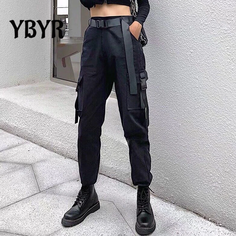 2024 Women Cargo Pants Elastic Waist Loose Streetwear Female Fashion Ankle-length Jogging Trousers Ladies Casual Pants Harajuku