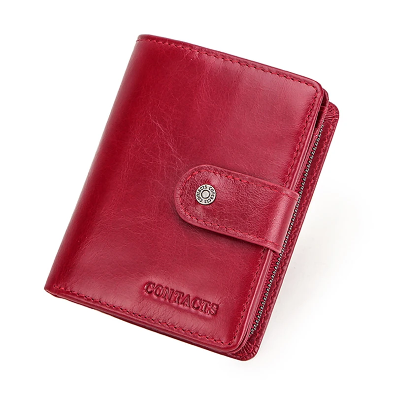 CONTACT'S Echtes Leder RFID Vintage Brieftasche Männer Mit Münzfach Kurze Brieftaschen Kleine Zipper Brieftasche Mit Kartenhalter Mann Geldbörse