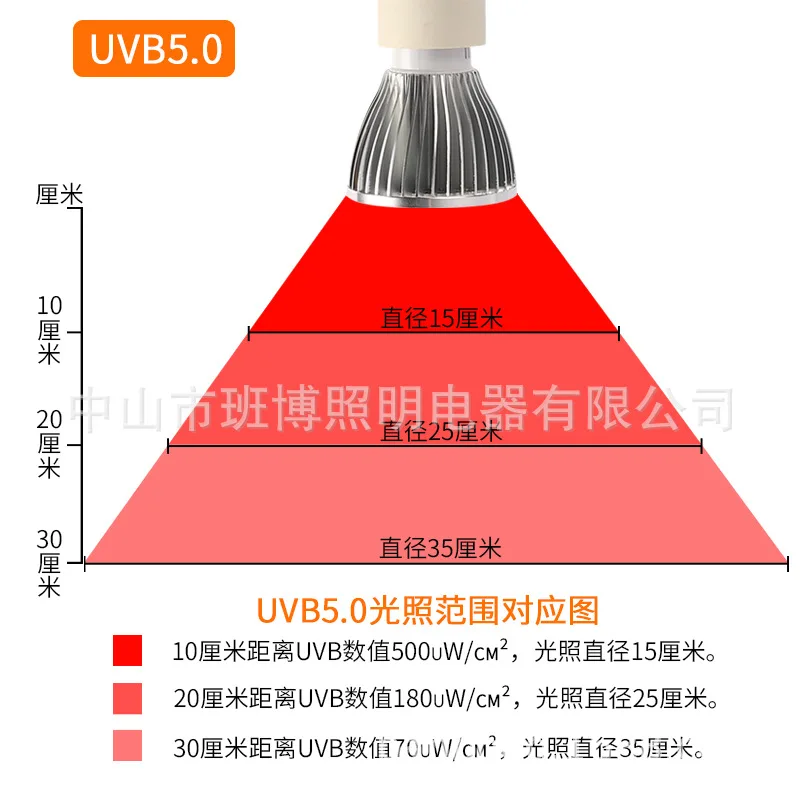 Lâmpada led uvb5.0 uvb10.0 e27 e26 8w repitle uva uvb