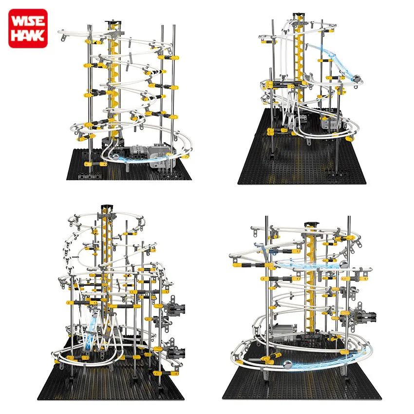New Model Building Kit Funny Parts Space Track Roller Coaster Toys Level 1 2 3 4 DIY Spacewarp Erector Set 5500mm Sport