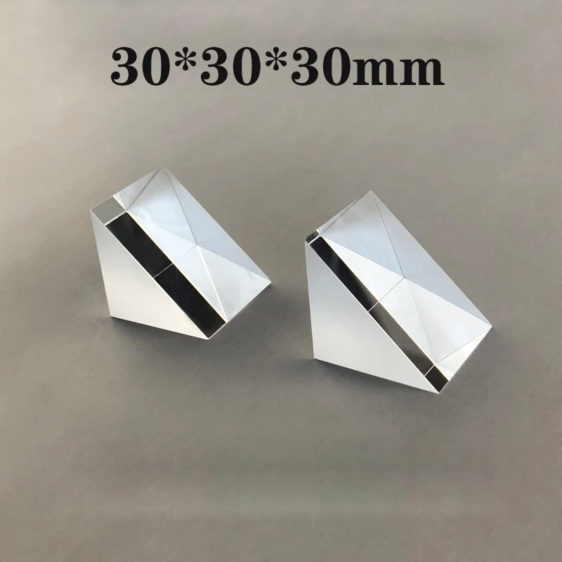 Isosceles Right Angle Prism Optical K9 Glass Total Reflection Prism Teaching Experiment Wholesale Customization  surveying