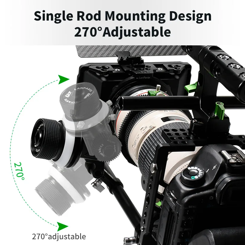 Lanparteน้ำหนักเบาMiniติดตามโฟกัสปรับเกียร์และB Hard Stopสำหรับอุปกรณ์เสริมกล้องDSLR