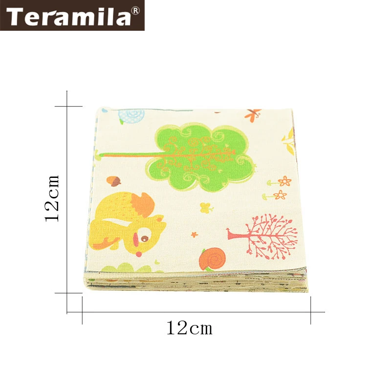 Teramila Tela di Cotone Tessuto di Lino Fabric20 Pcs/Lot 12x12cm Telas Tissus FAI DA TE Fatti A Mano Da Cucire Zakka Cuscino trapunte E Piumoni Borsa Patchwork