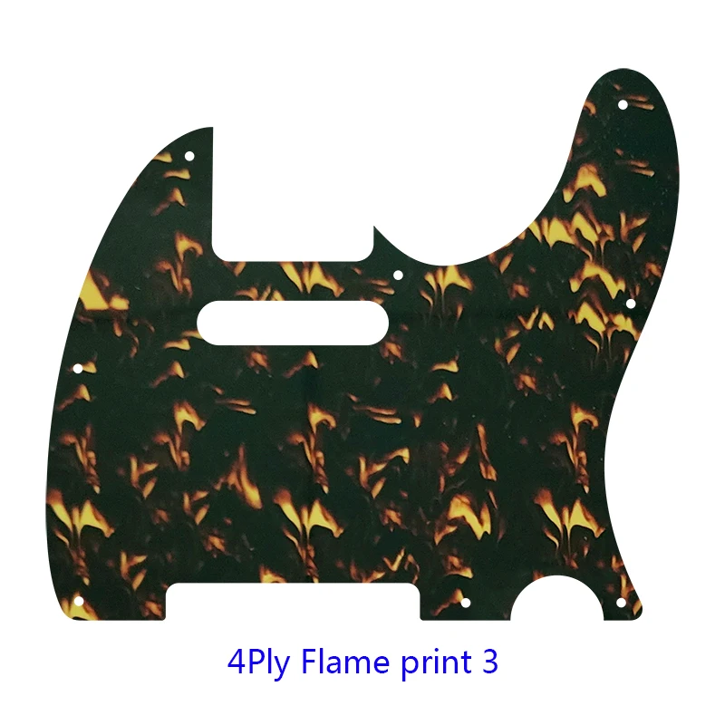 Pleroo Guitar Parts For US Standard 8 Screw Holes 62 Year Tele Telecaster Guitar Pickguard Scratch Plate Flame Pattern