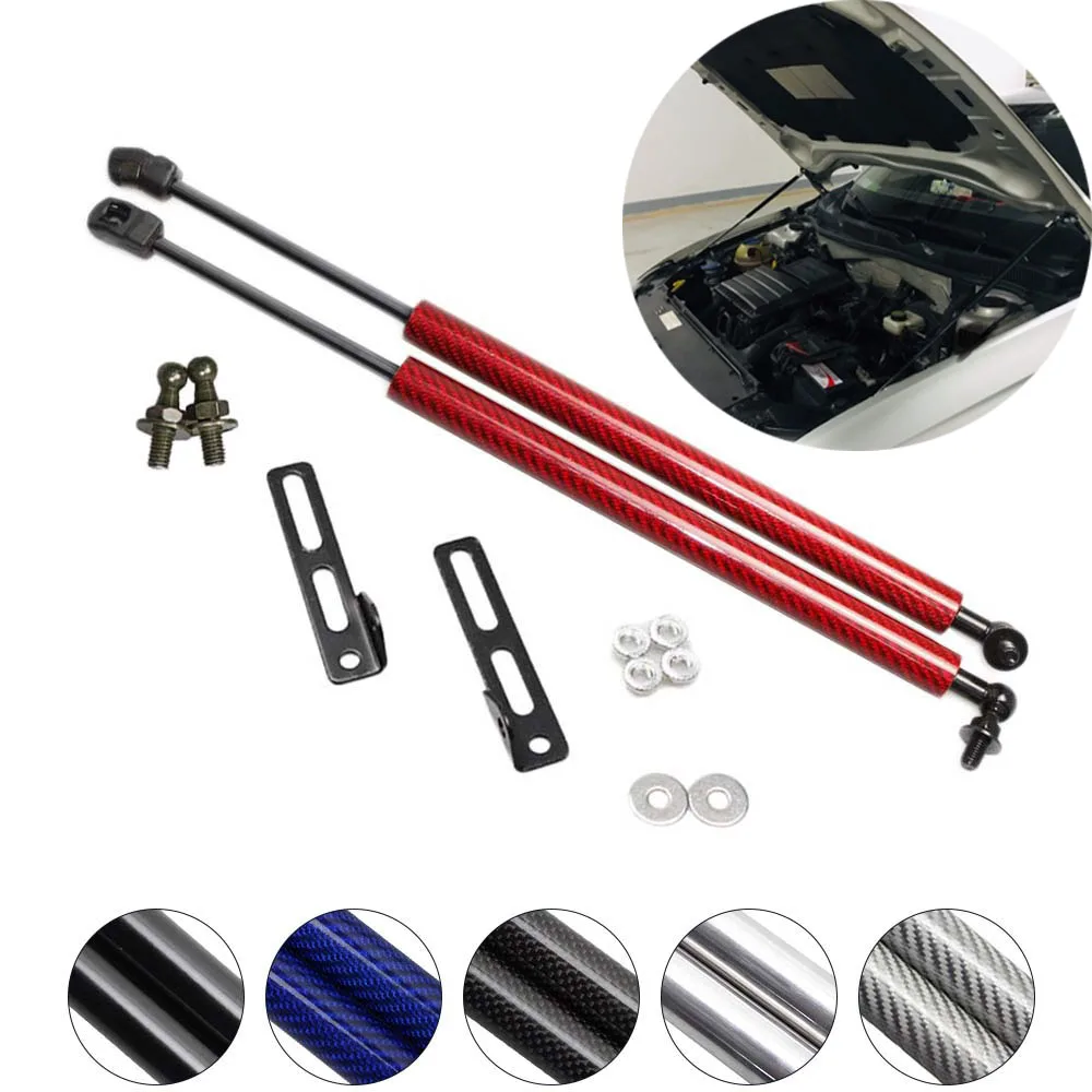 for Volkswagen VW Polo MK5 2007-2019 2x Front Hood Bonnet  Modify carbon fiber Gas Struts Lift Support Shock Damper